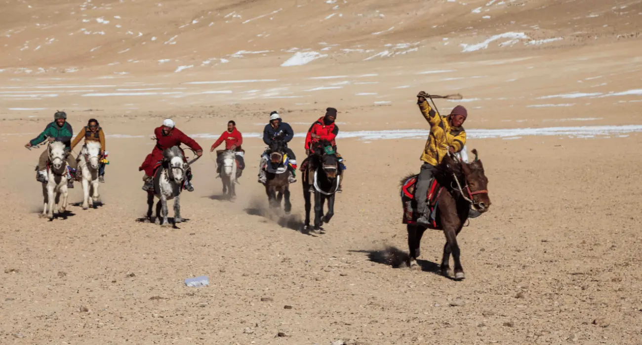 horsemen in ladakh seen on slow mindful ladakh tour by yoloo life tribe of horsemen on a slow mindful tour of ladakh with yoloo life