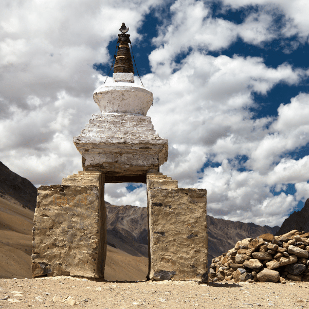 pic of stupa in zanskar valley, india
