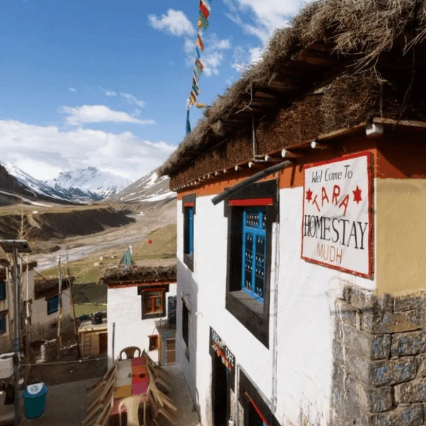 traditional local house in spiti valley, india